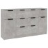 Set de aparador 3 piezas madera contrachapada gris