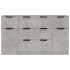 Set de aparador 3 piezas madera contrachapada gris