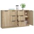 Aparadores 2 uds madera contrachapada roble Sonoma 60x30x70