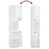 Set de muebles baño 3 pzas madera contrachapada blanco