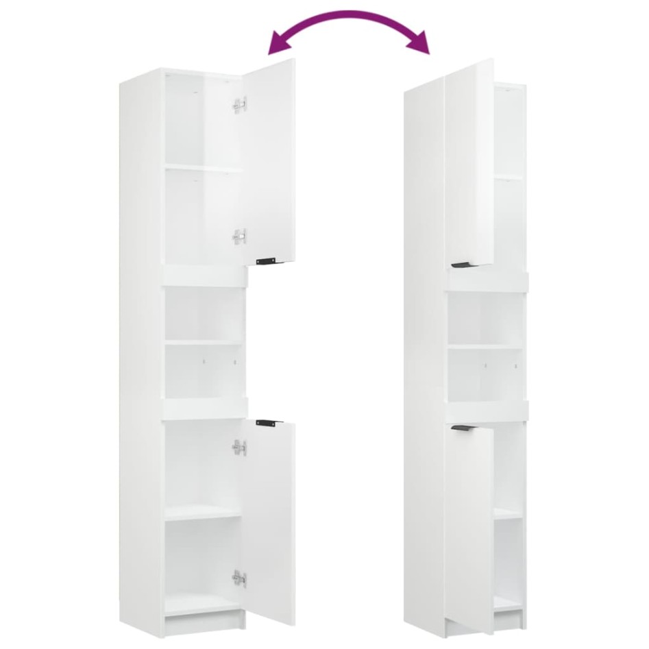 Set de muebles baño 3 pzas madera contrachapada blanco