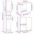 Set de muebles baño 3 pzas madera contrachapada blanco