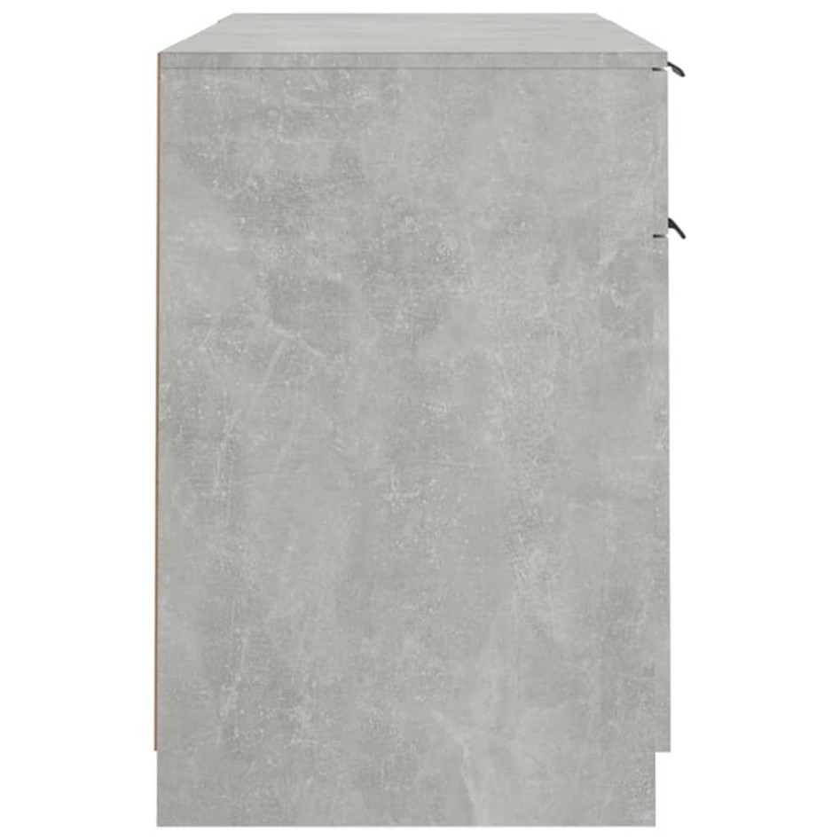 Escritorio con armario lateral contrachapada gris