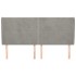 Cabecero con orejas de terciopelo gris claro 163x23x118/128