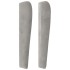 Cabecero con orejas de terciopelo gris claro 163x23x118/128