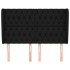 Cabecero con orejas de tela negro 163x23x118/128