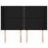 Cabecero con orejas de tela negro 147x16x118/128