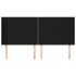 Cabecero con orejas de tela negro 183x16x118/128