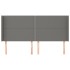 Cabecero con orejas de tela gris oscuro 203x16x118/128