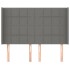 Cabecero con orejas de tela gris oscuro 147x16x118/128