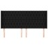 Cabecero con orejas de tela negro 183x16x118/128