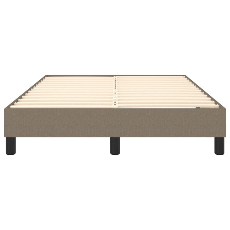 Estructura de cama box spring tela gris taupe 120x200
