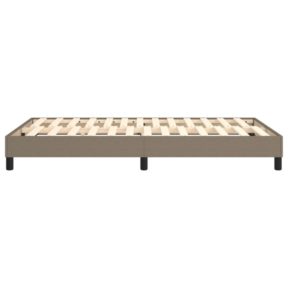 Estructura de cama box spring tela gris taupe 120x200