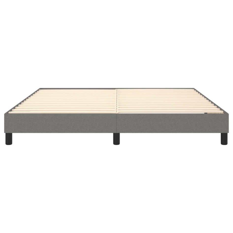 Estructura de cama box spring tela gris oscuro 160x200