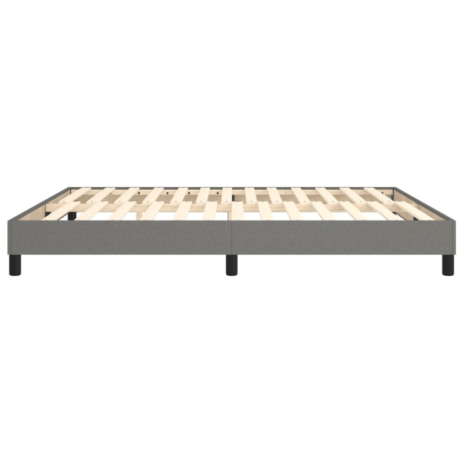 Estructura de cama box spring tela gris oscuro 160x200