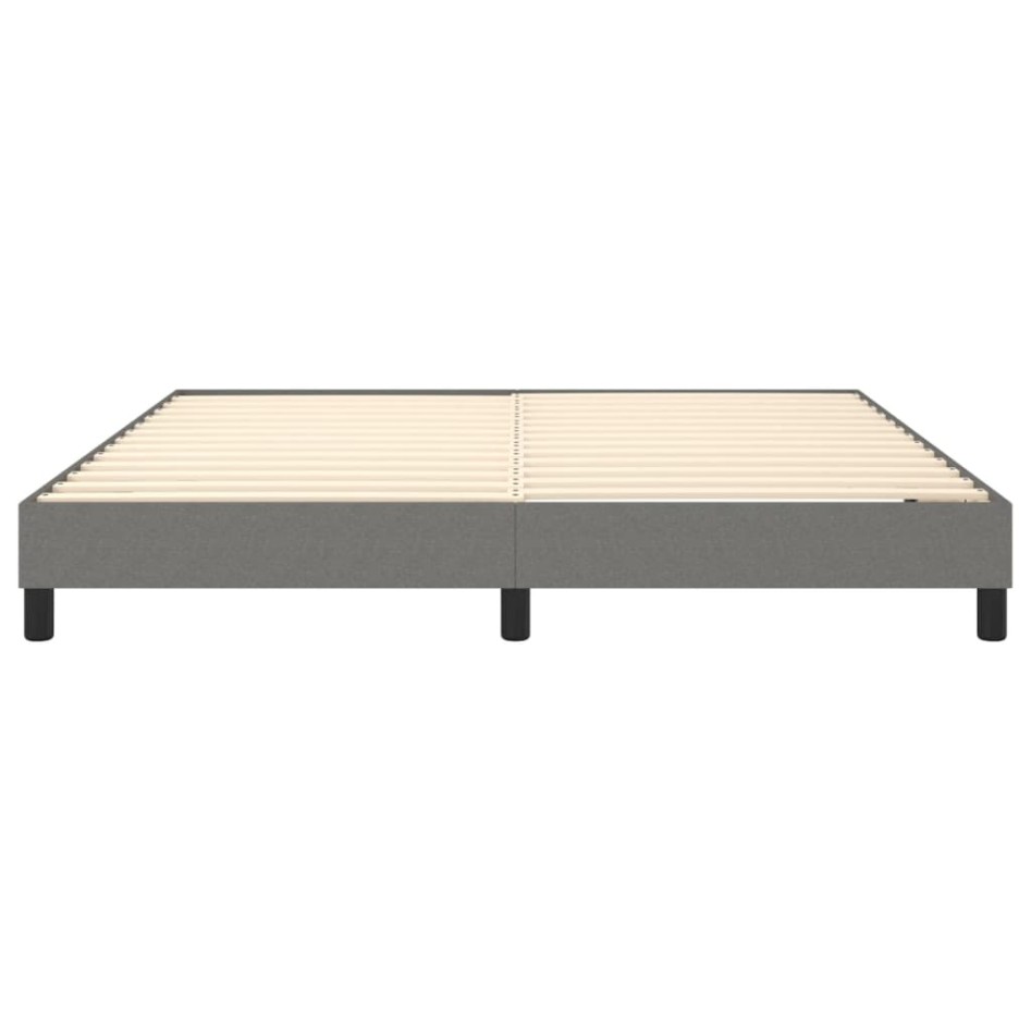 Estructura de cama box spring tela gris oscuro 180x200