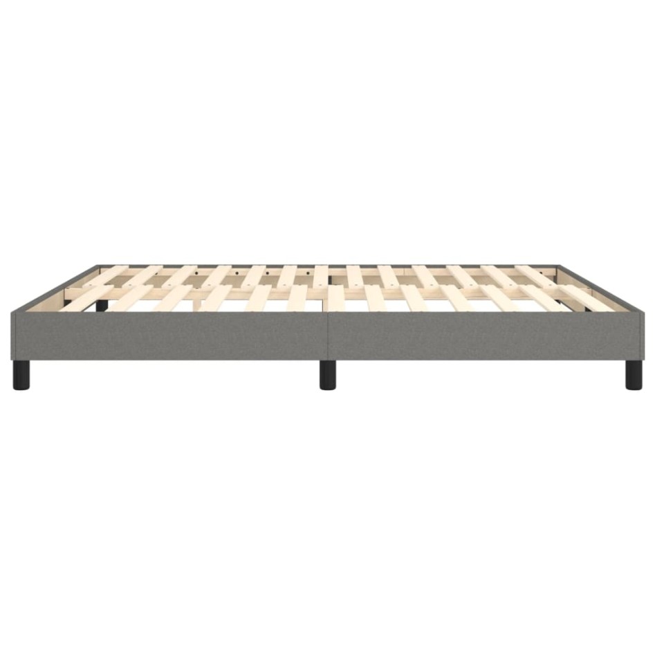 Estructura de cama box spring tela gris oscuro 180x200
