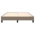 Estructura de cama box spring tela gris taupe 140x190