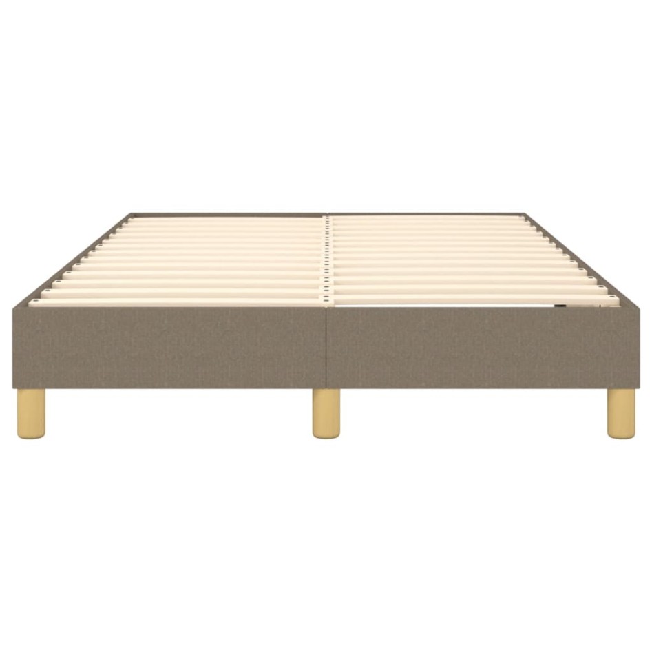 Estructura de cama box spring tela gris taupe 120x200