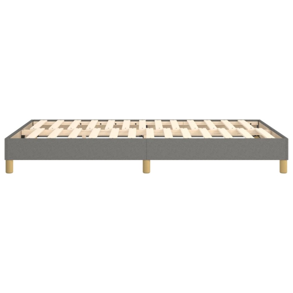 Estructura de cama box spring tela gris oscuro 120x200