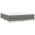 Estructura de cama box spring tela gris oscuro 160x200
