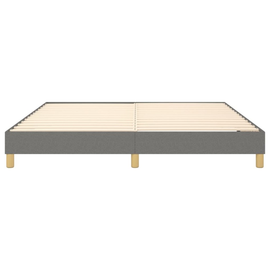 Estructura de cama box spring tela gris oscuro 160x200