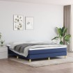 Estructura de cama box spring tela azul 160x200 cm