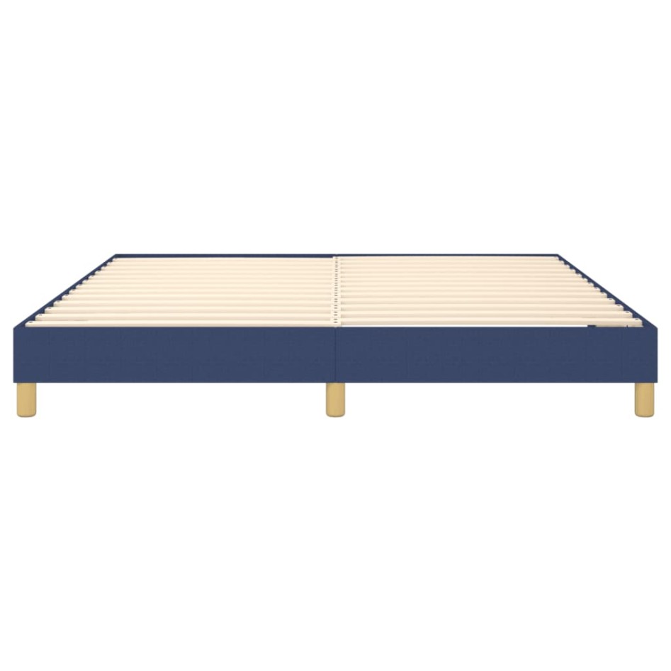 Estructura de cama box spring tela azul 160x200