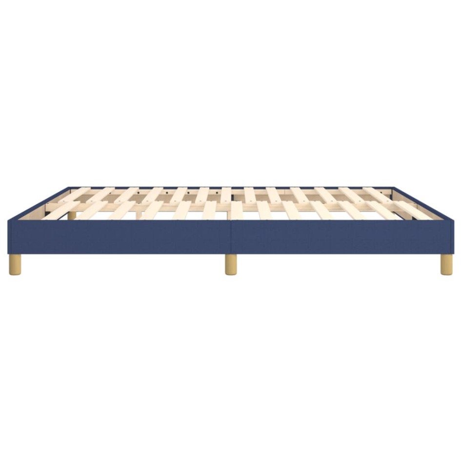 Estructura de cama box spring tela azul 160x200