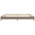 Estructura de cama box spring tela gris taupe 200x200