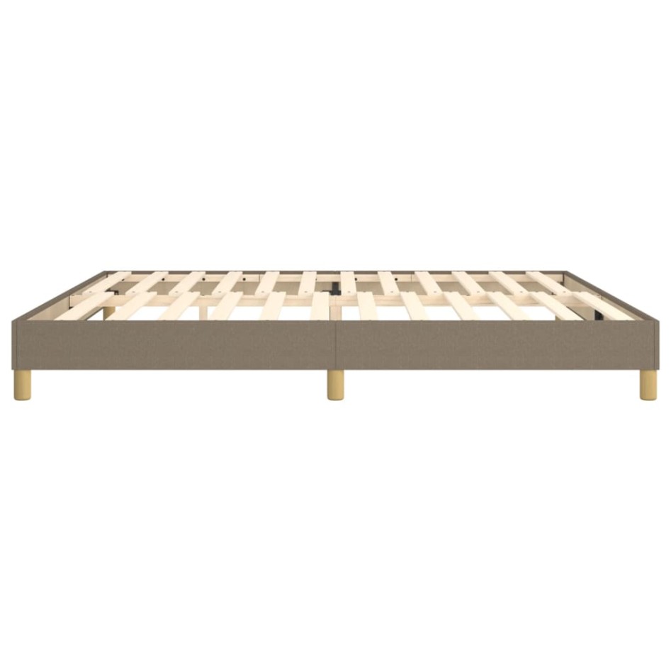 Estructura de cama box spring tela gris taupe 200x200