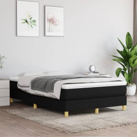 Estructura de cama box spring tela negro 120x200