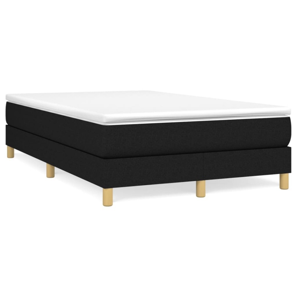 Estructura de cama box spring tela negro 120x200