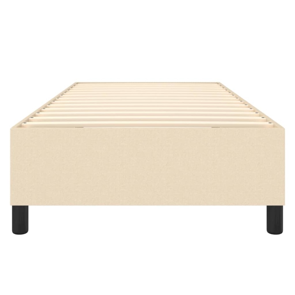 Estructura de cama box spring tela color crema 100x200