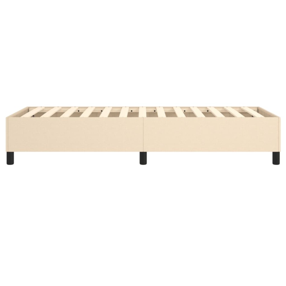 Estructura de cama box spring tela color crema 100x200