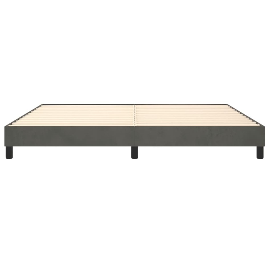 Estructura de cama box spring terciopelo gris oscuro 200x200