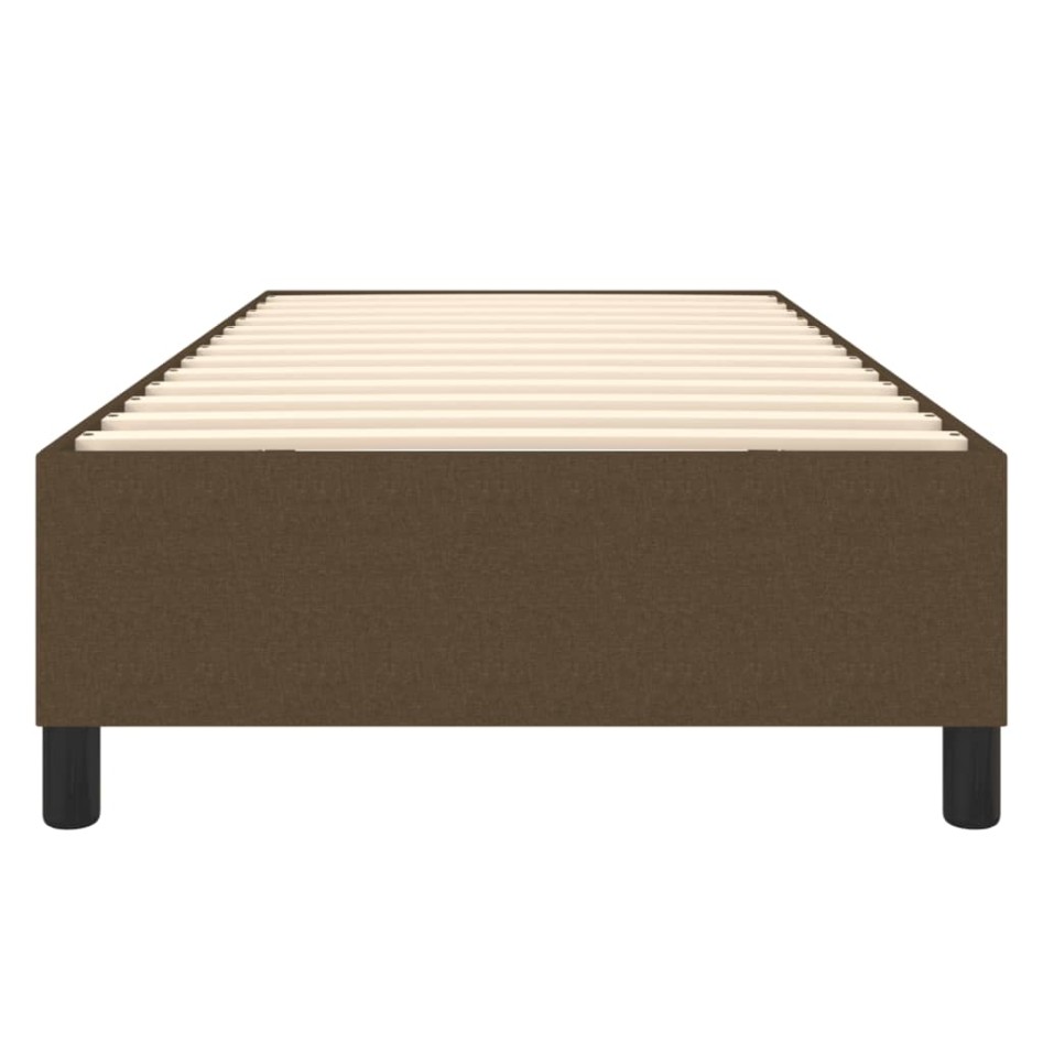 Estructura de cama box spring tela marrón oscuro 80x200