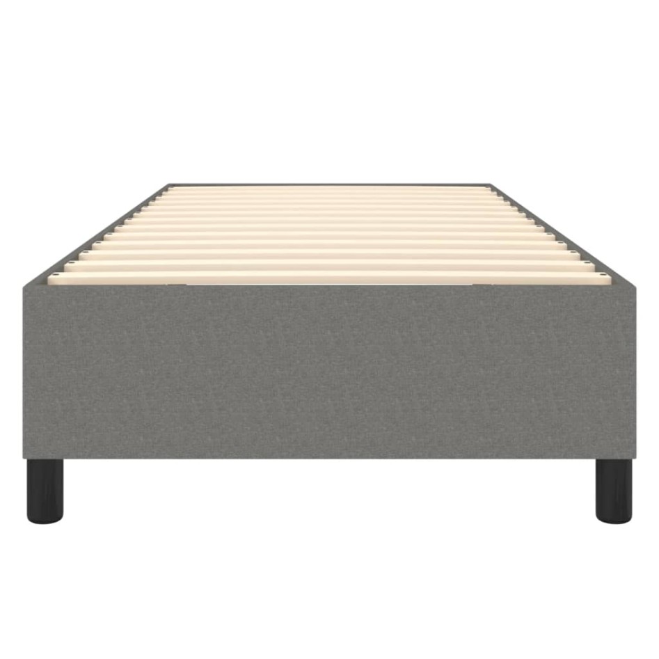 Estructura de cama box spring tela gris oscuro 80x200