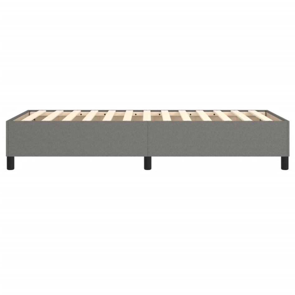 Estructura de cama box spring tela gris oscuro 80x200