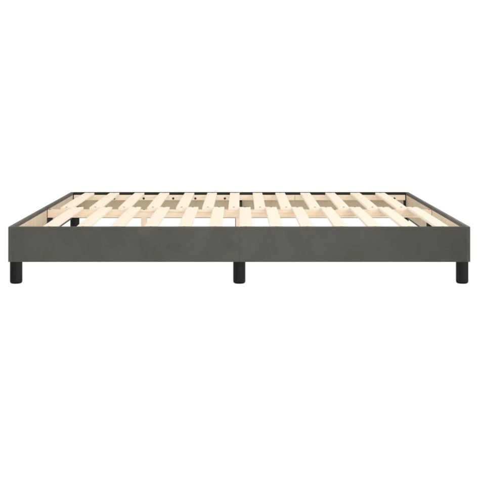 Estructura de cama box spring terciopelo gris oscuro 180x200