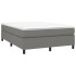 Estructura de cama box spring tela gris oscuro 140x190