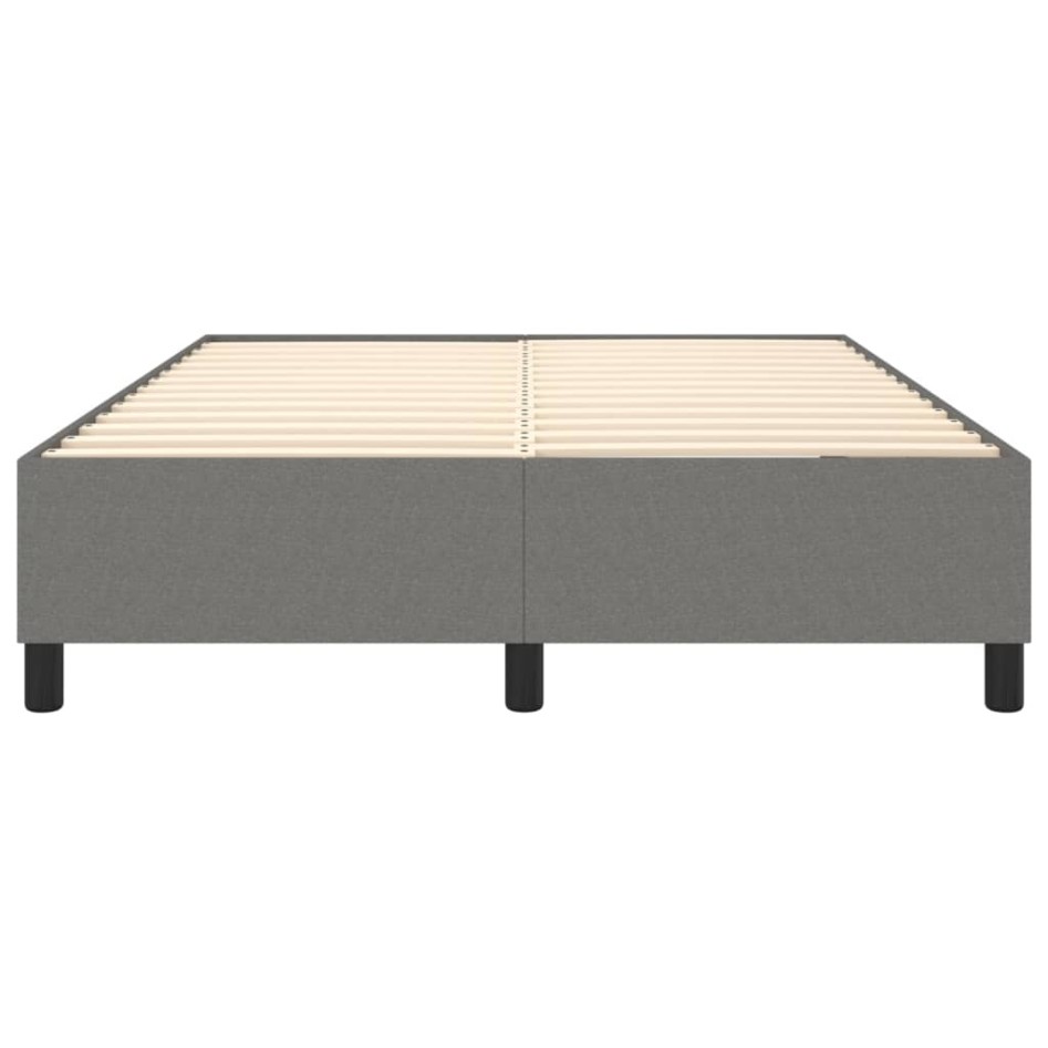 Estructura de cama box spring tela gris oscuro 140x190