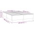 Estructura de cama box spring tela gris oscuro 140x190