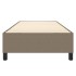 Estructura de cama box spring tela gris taupe 90x200