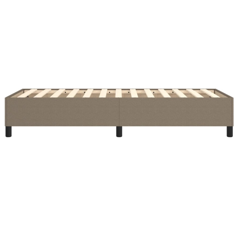 Estructura de cama box spring tela gris taupe 90x200