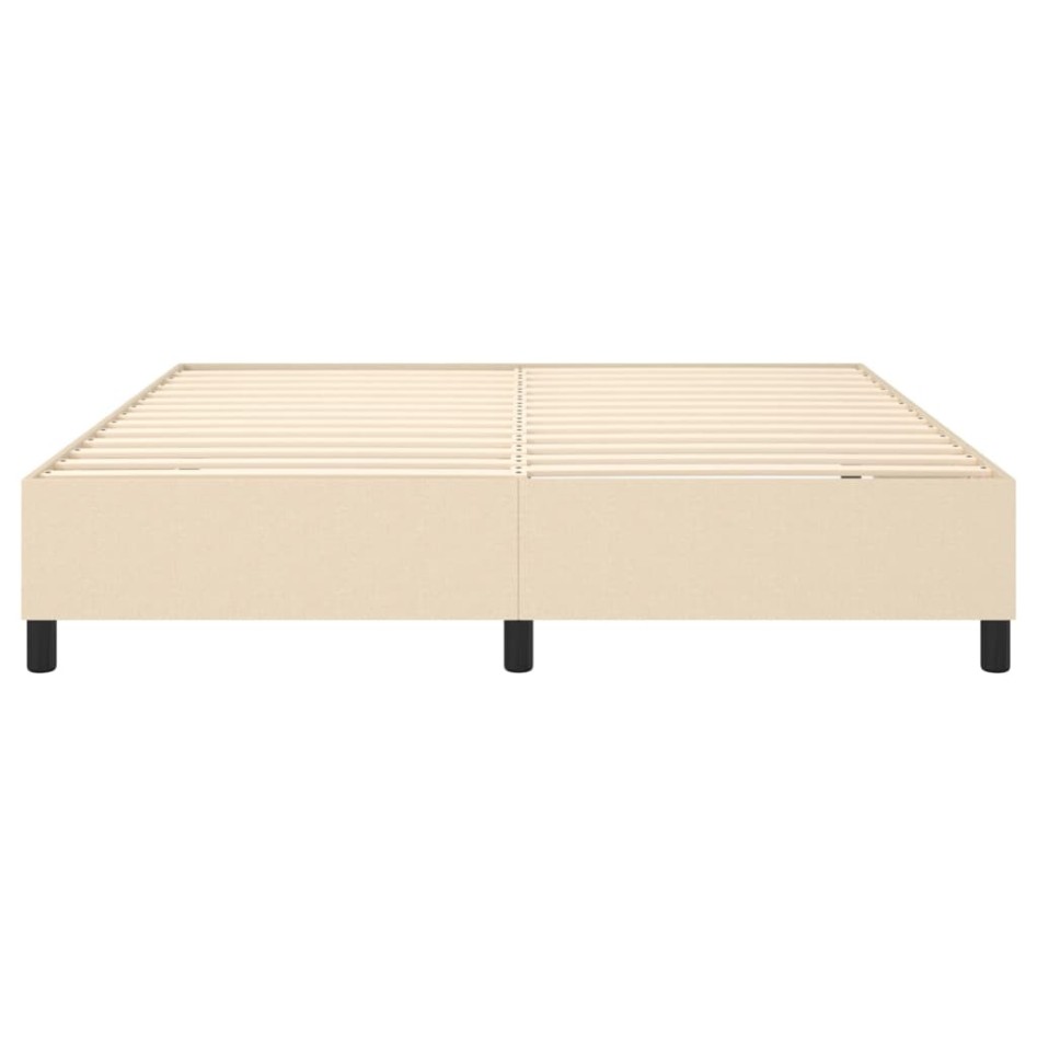 Estructura de cama box spring tela color crema 180x200