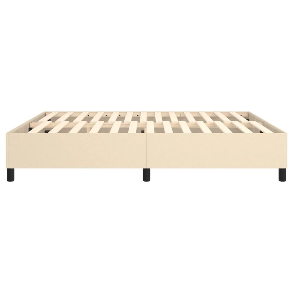 Estructura de cama box spring tela color crema 180x200
