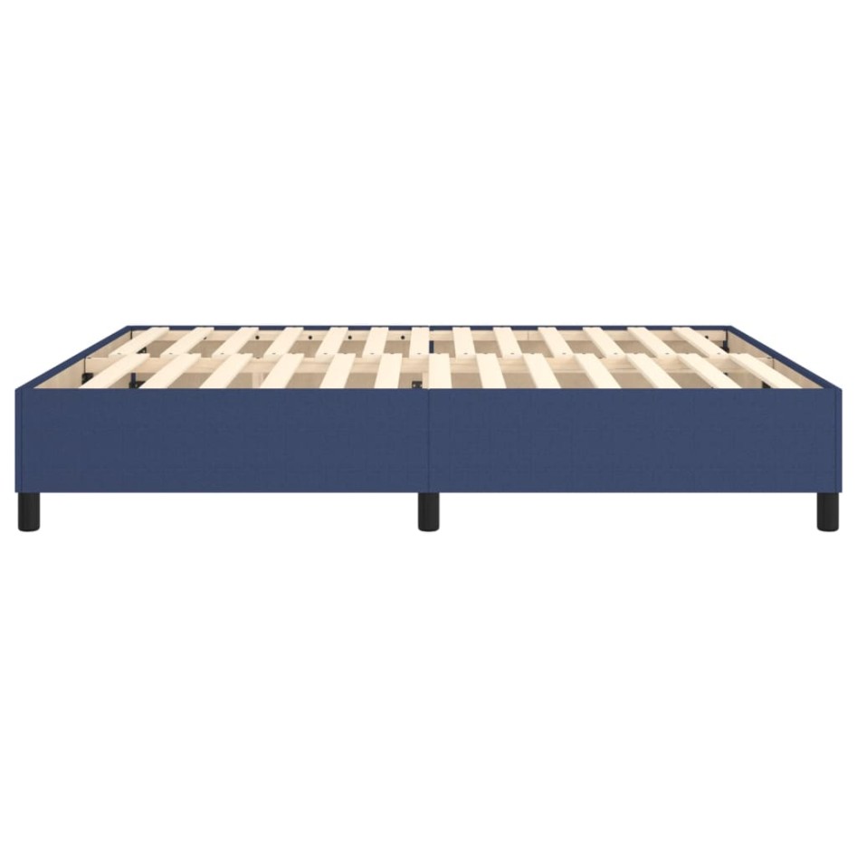 Estructura de cama box spring tela azul 160x200
