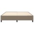 Estructura de cama box spring tela gris taupe 160x200