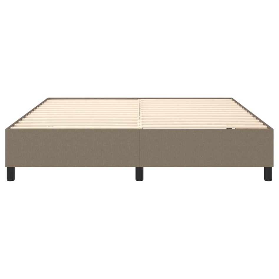 Estructura de cama box spring tela gris taupe 160x200